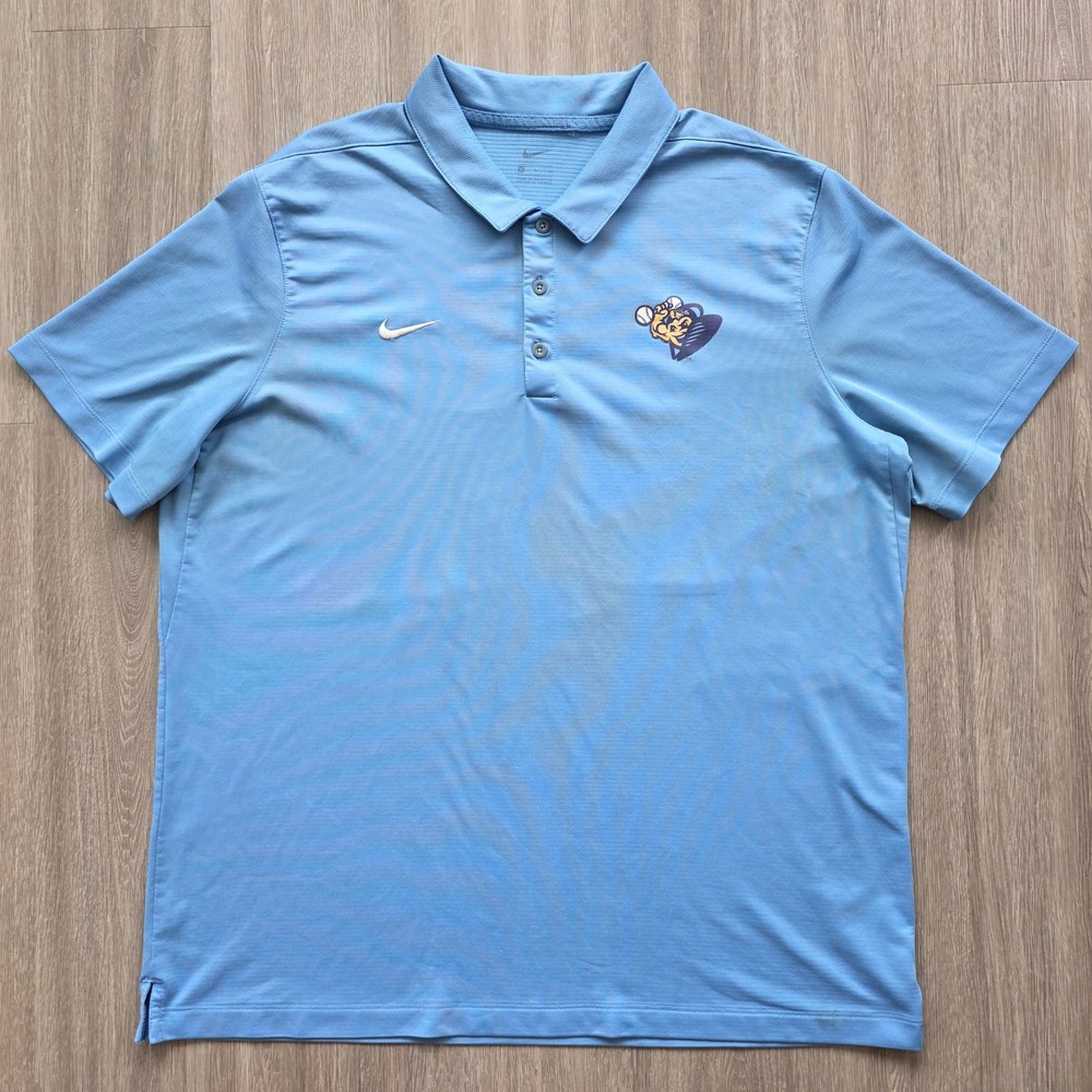 Nike Mens Fort Myers Mighty Mussels MiLB Polo Shirt Blue XL CI4470-448